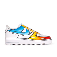 Custom Air Force 1 Low Blue Red Yellow