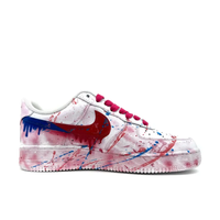 Custom Air Force 1 Low Dripping Spray Red Blue