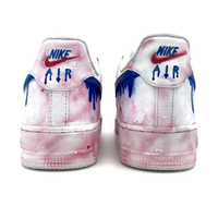 Custom Air Force 1 Low Dripping Spray Red Blue