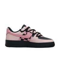 Custom Air Force 1 Low Pink Black Extra Lace