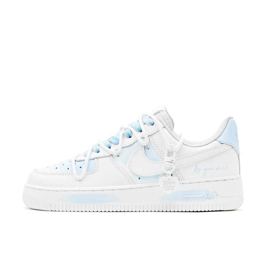 Custom Air Force 1 Low Extra Lace Light Blue