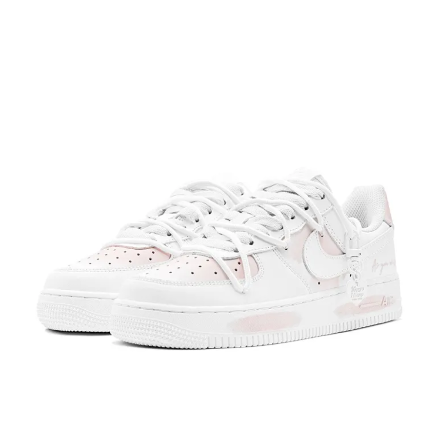 Custom Air Force 1 Low Extra Lace Light Pink