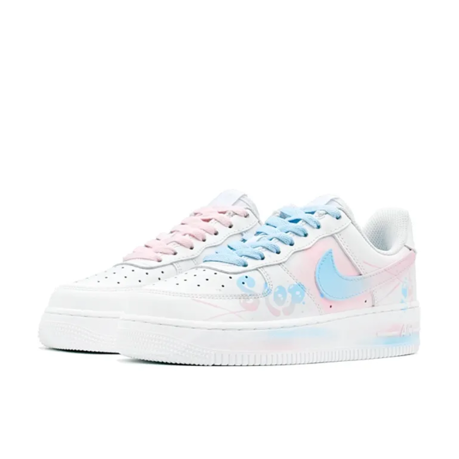 Custom Air Force 1 Low Baby Blue Pink Stop