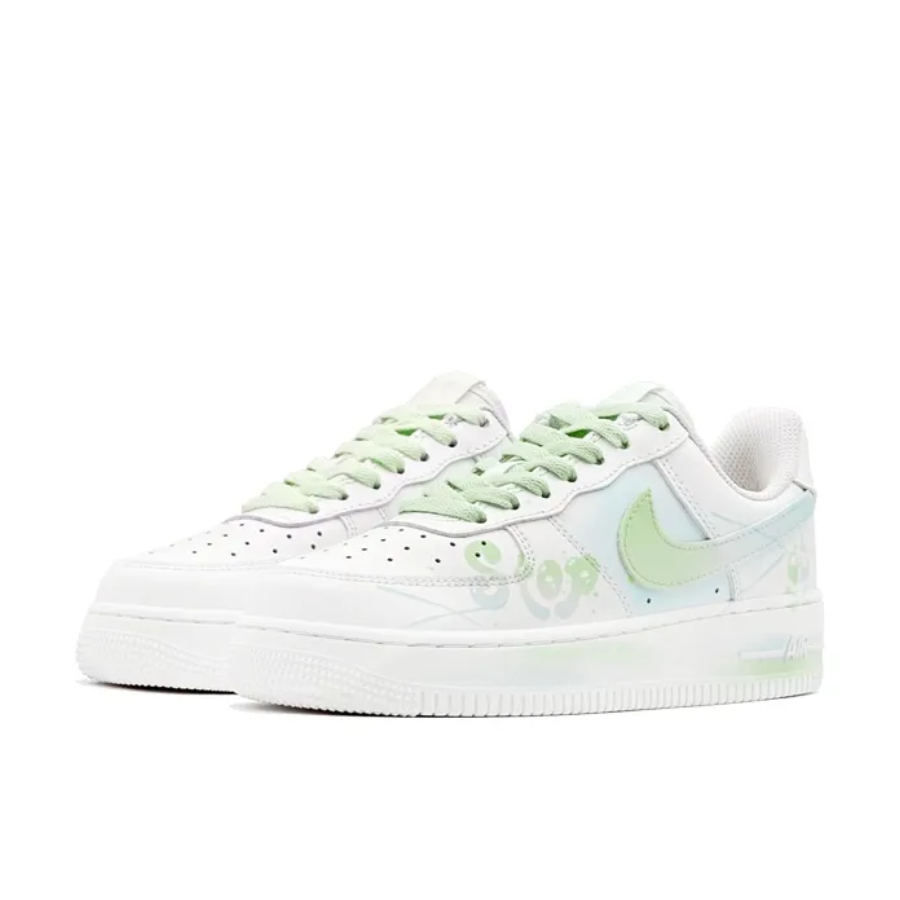 Custom Air Force 1 Low Green Blue Stop