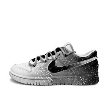 Custom Air Force 1 Low Extra Lace Gray White Gradient Spray