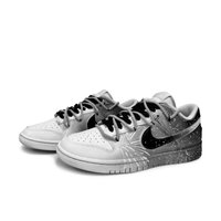 Custom Air Force 1 Low Extra Lace Gray White Gradient Spray