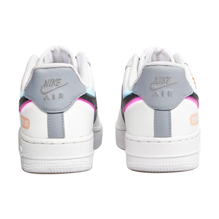 Custom Air Force 1 Low Cyberpunk Gray Black Purple Blue