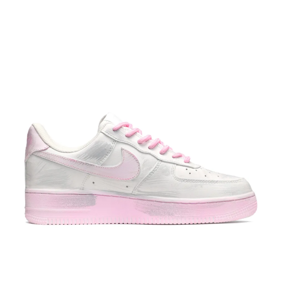 Custom Air Force 1 Low Pink Black Font