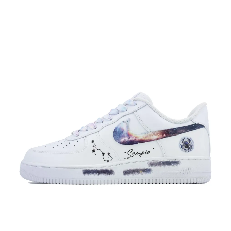 Custom Air Force 1 Low Scorpio Zodiac Galaxy