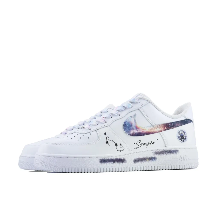 Custom Air Force 1 Low Scorpio Zodiac Galaxy