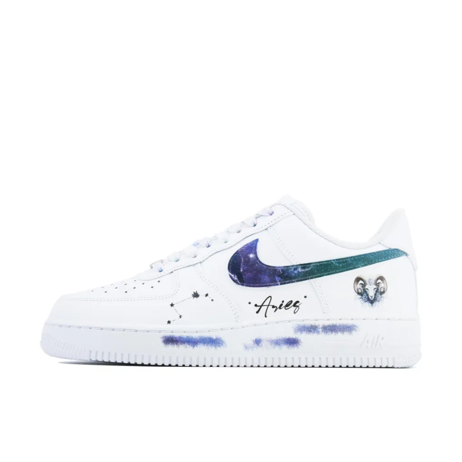 Custom Air Force 1 Low Aries Zodiac Galaxy