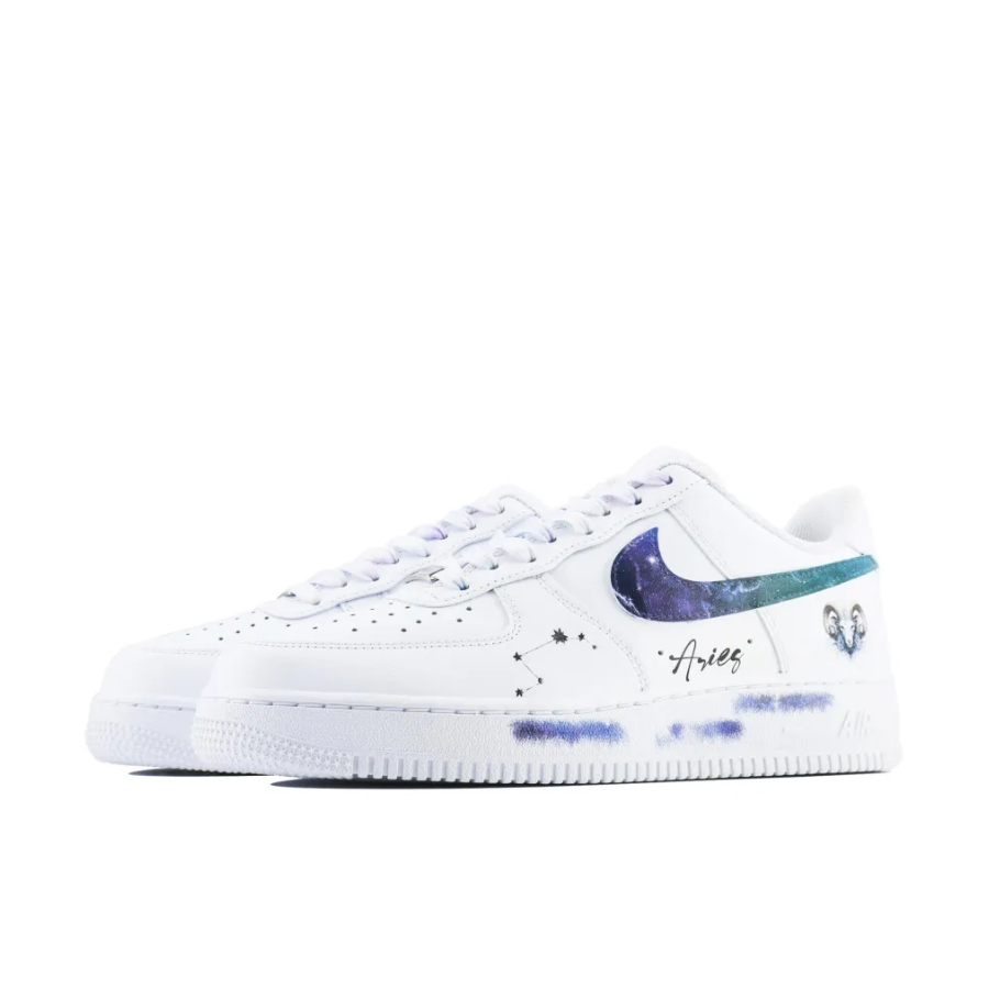 Custom Air Force 1 Low Aries Zodiac Galaxy