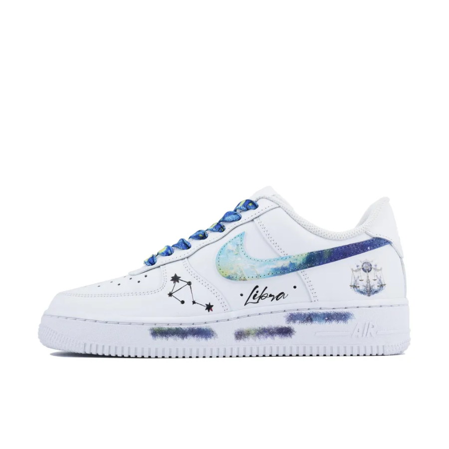 Custom Air Force 1 Low Libra Zodiac Galaxy