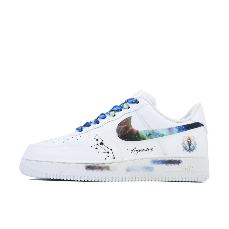 Custom Air Force 1 Low Aquarius Zodiac Galaxy