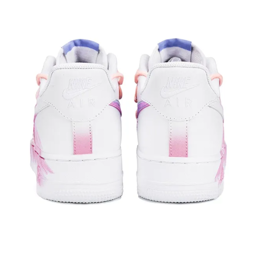 Custom Air Force 1 Low Pink Blue Font