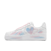 Custom Air Force 1 Low Heart Shape Blue Pink