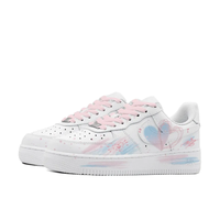 Custom Air Force 1 Low Heart Shape Blue Pink