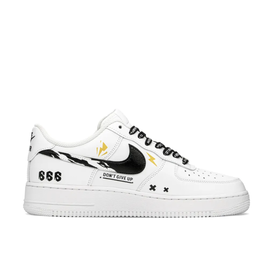 Custom Air Force 1 Low Black Font Positive Energy