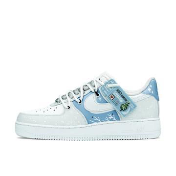 Custom Air Force 1 Low Extra Lace Snowflake Blue