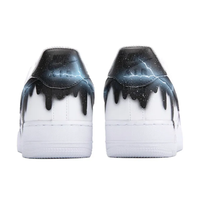 Custom Air Force 1 Low Dripping Swoosh Black Blue