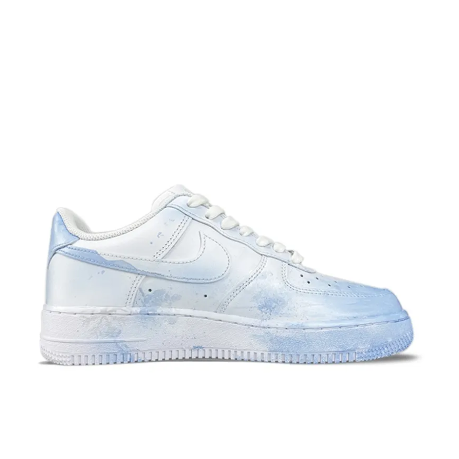 Custom Air Force 1 Low Snowflake Blooming Blue