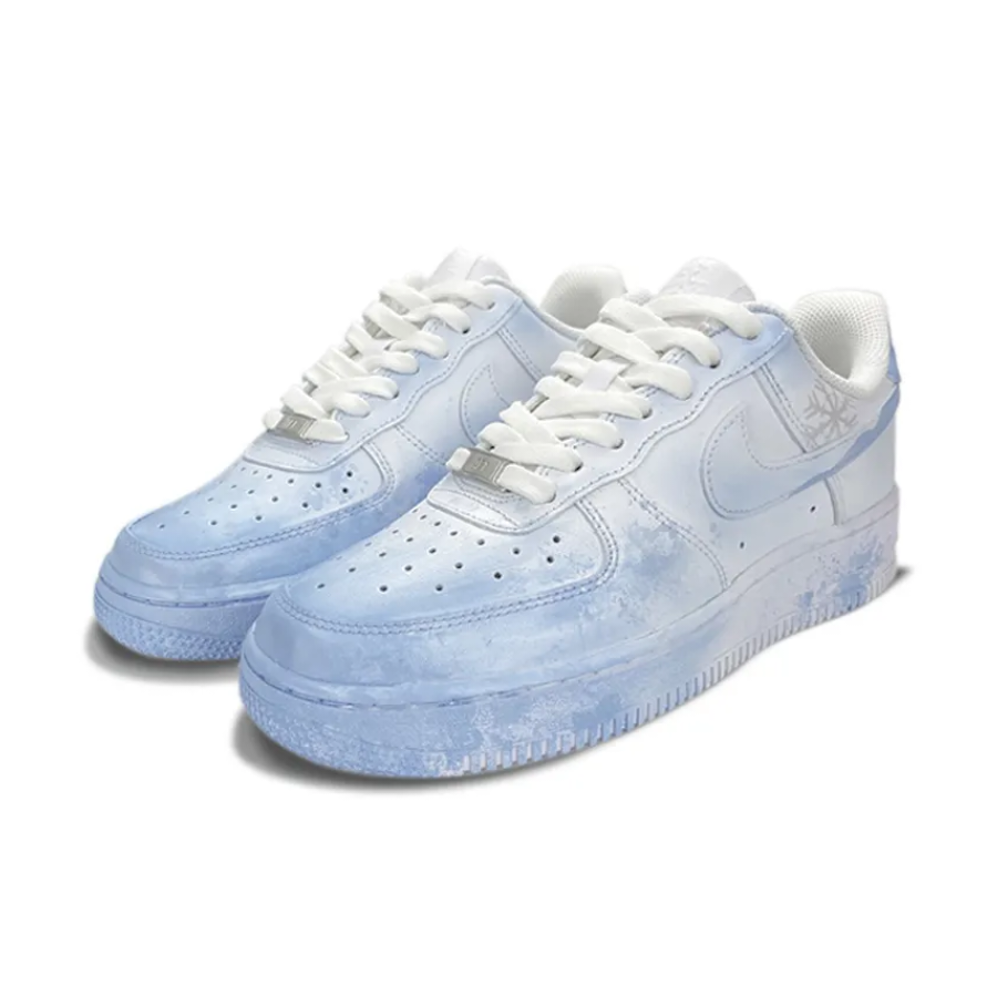 Custom Air Force 1 Low Snowflake Blooming Blue