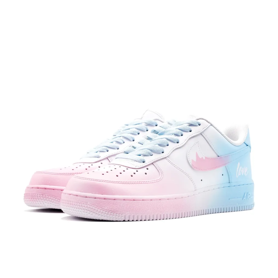 Custom Air Force 1 Low Pink Blue Gradient