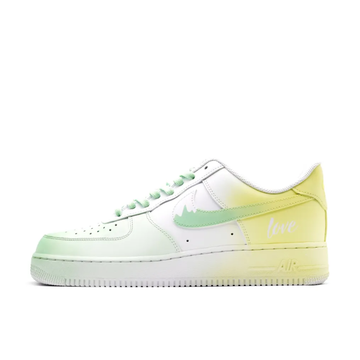 Custom Air Force 1 Low Green Yellow Blooming