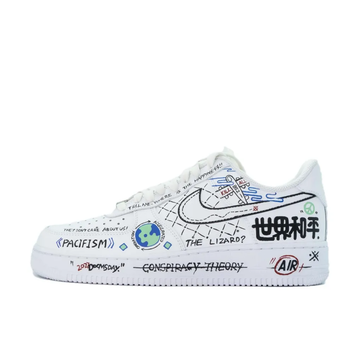 Custom Air Force 1 Low Peace Love Earth