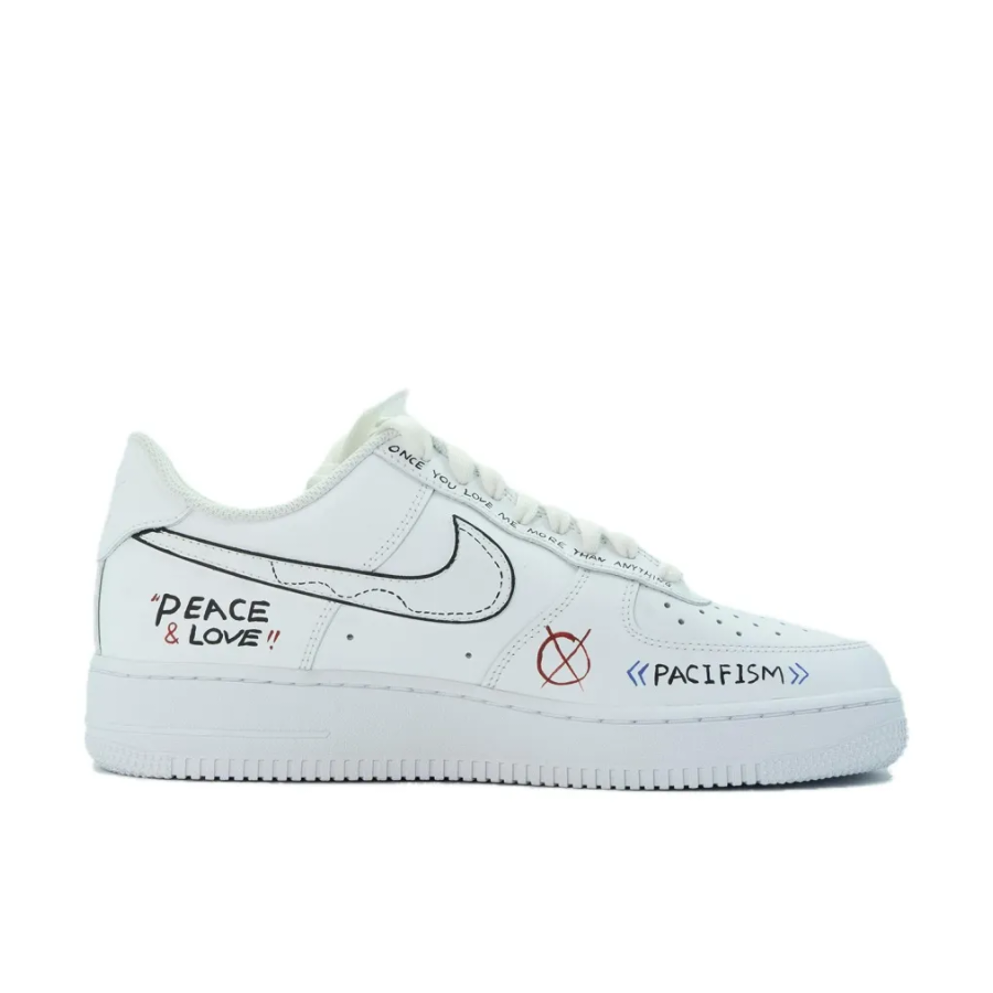 Custom Air Force 1 Low Peace Love Earth