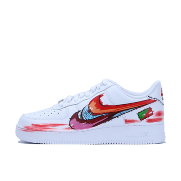 Custom Air Force 1 Low Three Swoosh Orange Blue Pink