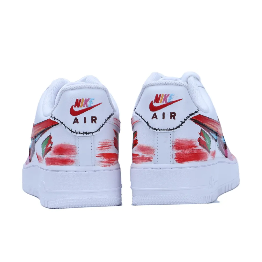 Custom Air Force 1 Low Three Swoosh Orange Blue Pink