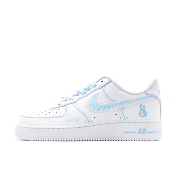 Custom Air Force 1 Low Blue Simple Figure