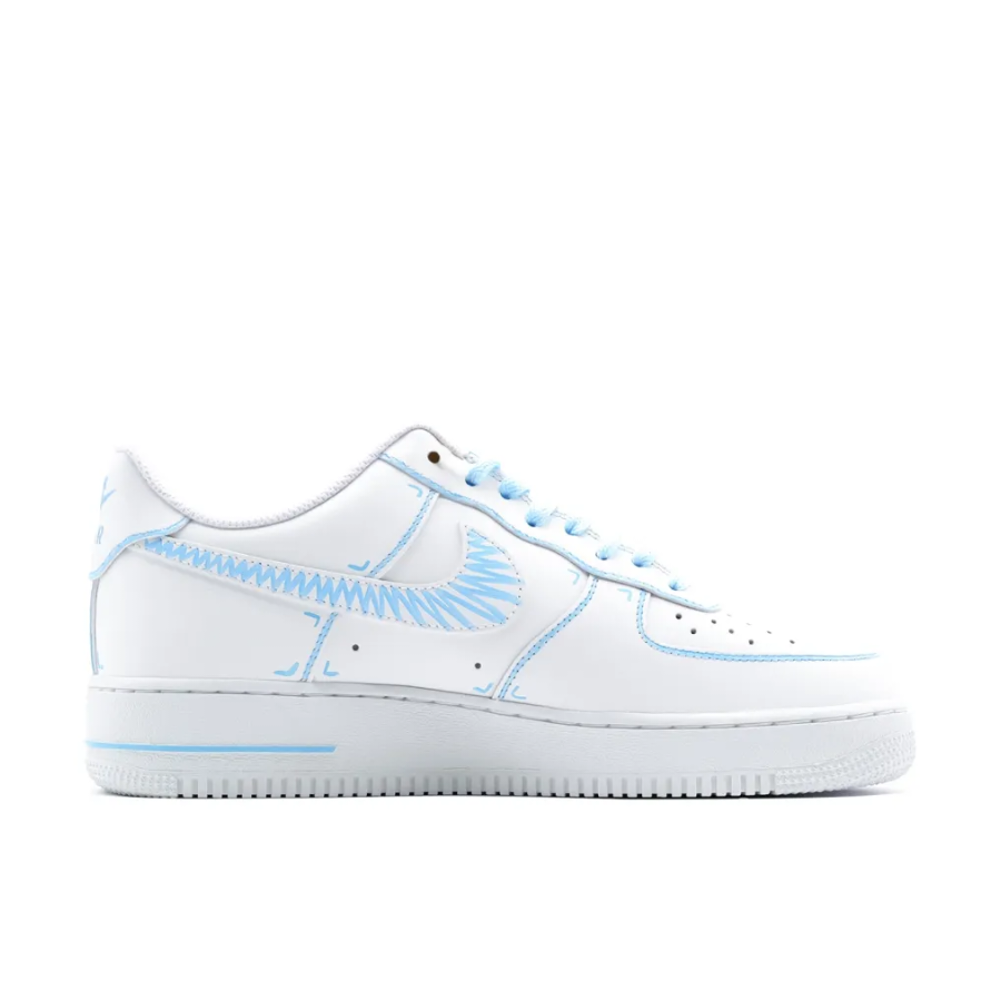 Custom Air Force 1 Low Blue Simple Figure