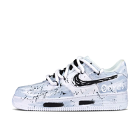 Custom Air Force 1 Low Extra Lace Blue Black Spray