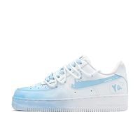 Custom Air Force 1 Low Extra Lace Blue Fade