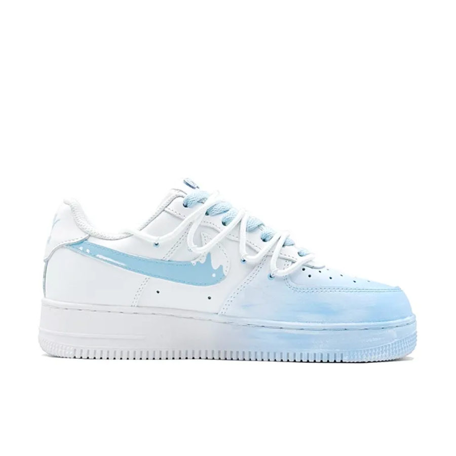 Custom Air Force 1 Low Extra Lace Blue Fade