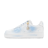 Custom Air Force 1 Low Blue Blooming Snowflake