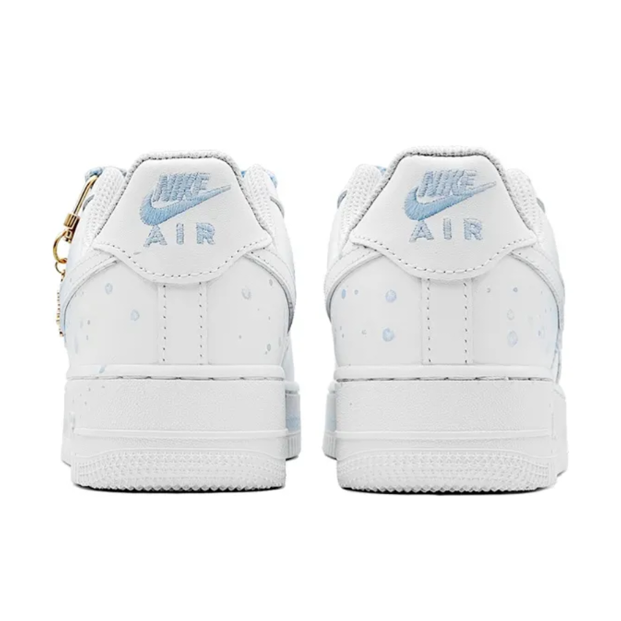 Custom Air Force 1 Low Blue Blooming Snowflake