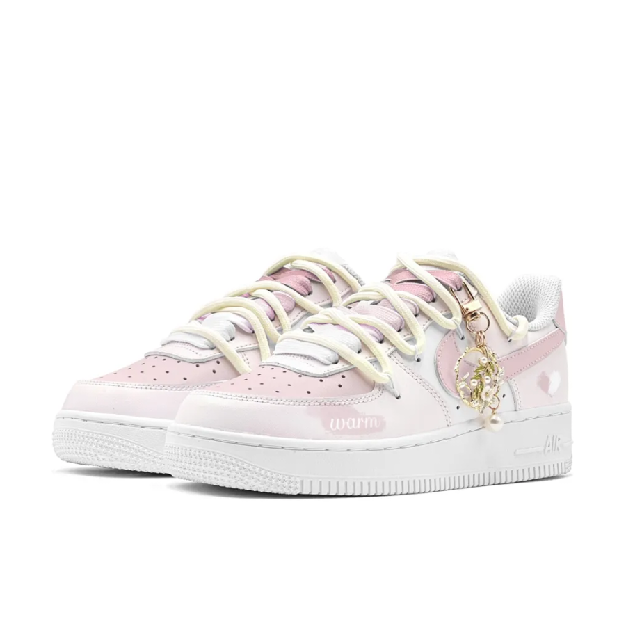 Custom Air Force 1 Low Extra Lace Pink