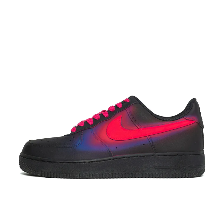 Custom Air Force 1 Low Black Red Purple Swoosh