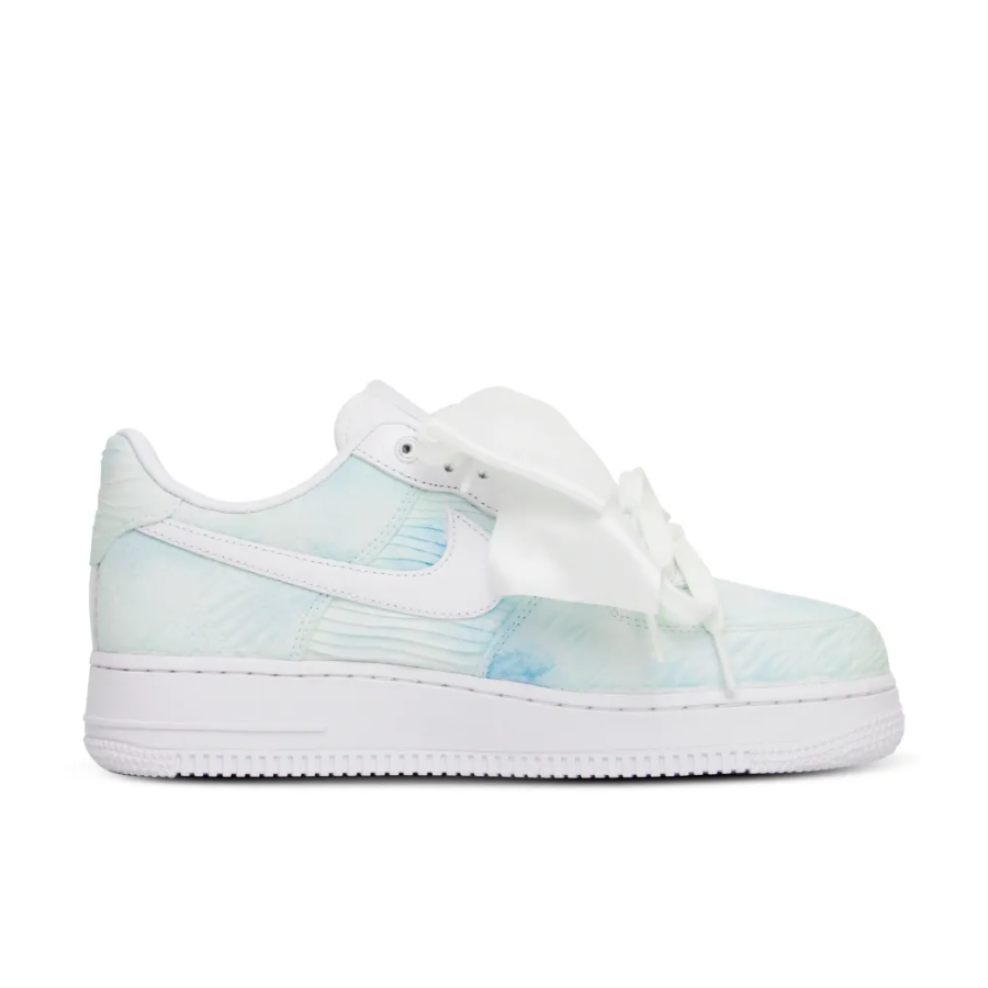 Custom Air Force 1 Low Extra Lace White Blue Corrugation