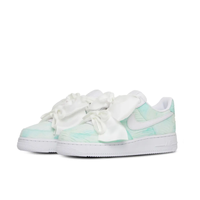 Custom Air Force 1 Low Extra Lace White Light Green Corrugation