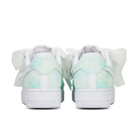 Custom Air Force 1 Low Extra Lace White Light Green Corrugation