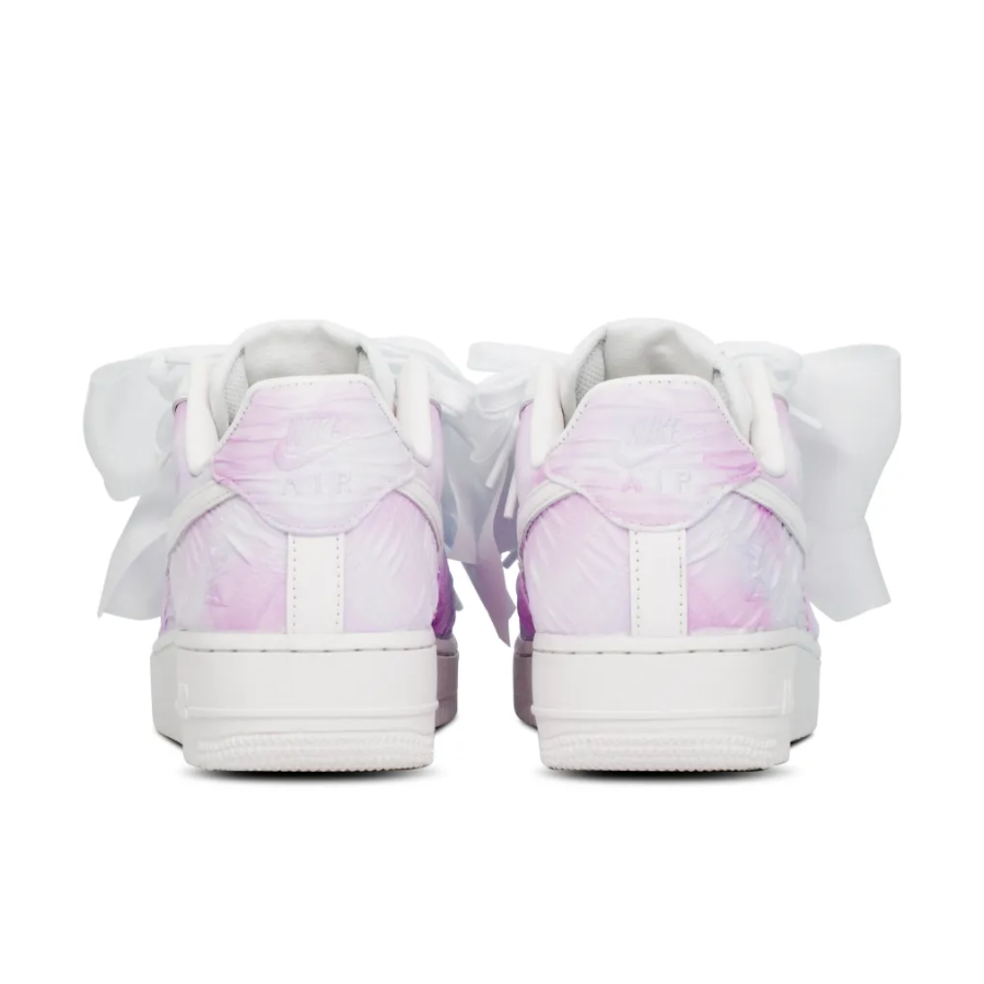 Custom Air Force 1 Low Extra Lace White Purple Corrugation