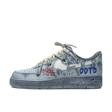 Custom Air Force 1 Low Extra Lace OOTD Gray