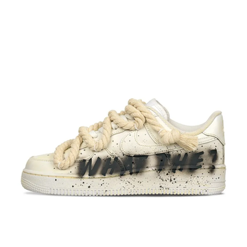 Custom Air Force 1 Low Extra Thick Lace Black Font