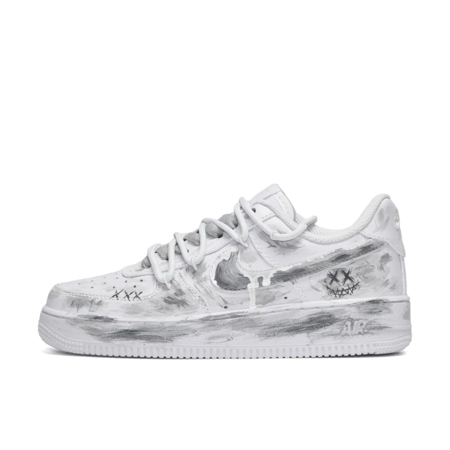 Custom Air Force 1 Low Extra Lace Graffiti Black