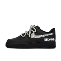 Custom Air Force 1 Low Extra Lace Diamond Black