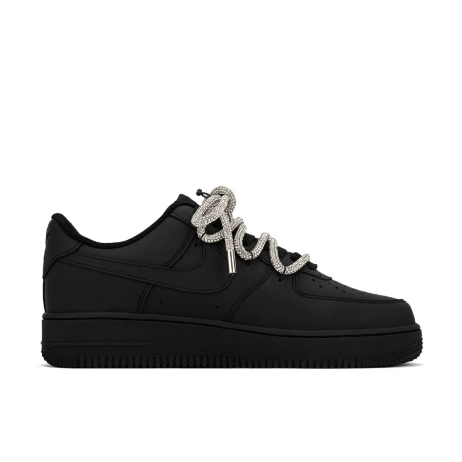 Custom Air Force 1 Low Extra Lace Diamond Black